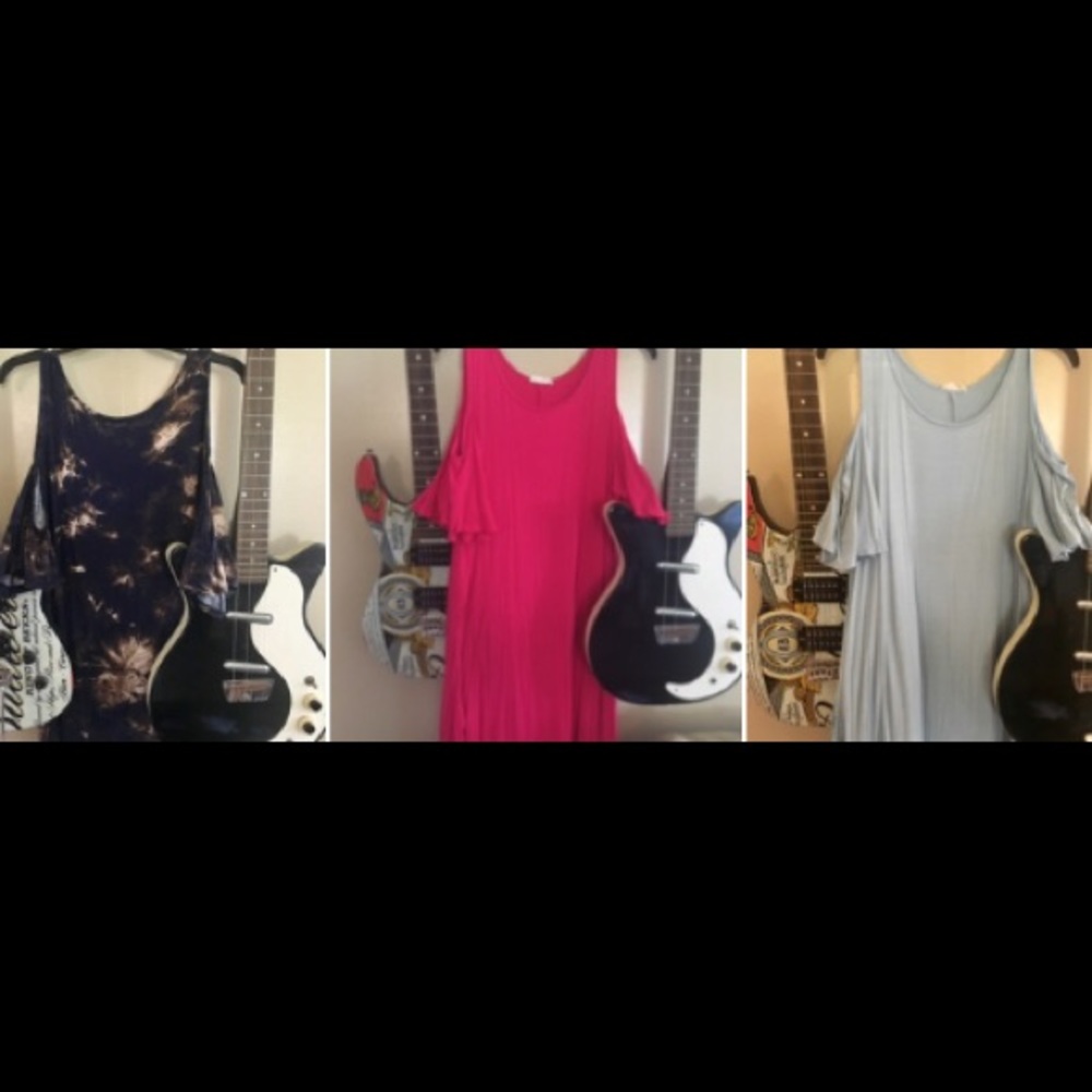 3 for 1 Flowy Cold-Shoulder Dresses